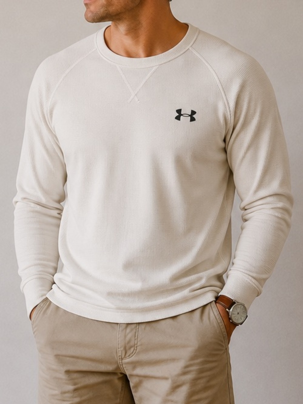 Under Armour Men’s White Waffle Knit Tee